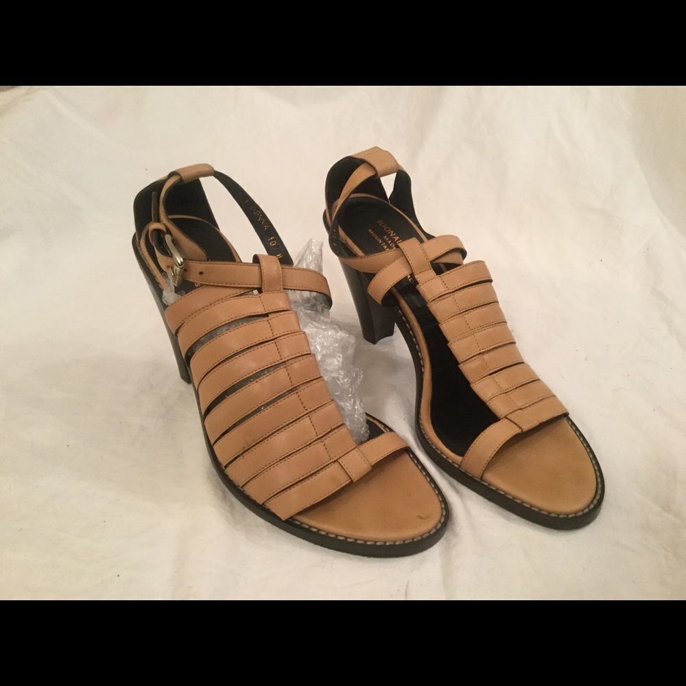 DONALD J PLINER DENNA SZ 10 N BEIGE LEATHER ANKLE